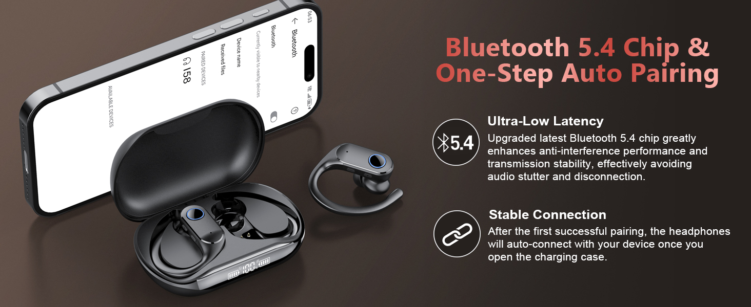 Active Noise Cancelling Ear Buds Wireless Earbuds Dual Battery Display, Bluetooth Headphones with De