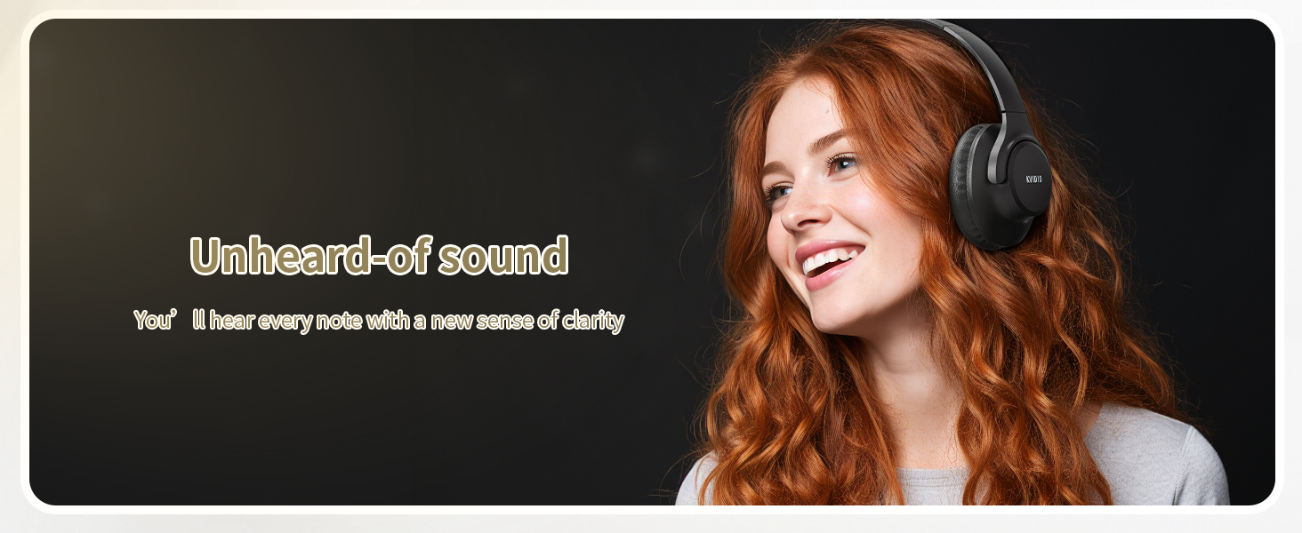 KVIDIO WH201A Bluetooth Headphones Over Ear