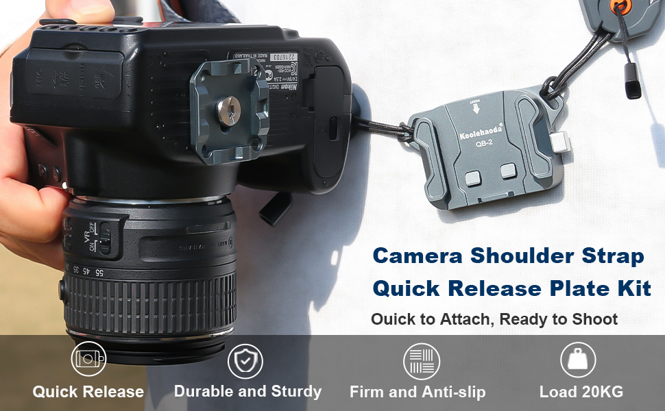 Camera Shoulder Strap Quick Release Plate Kit