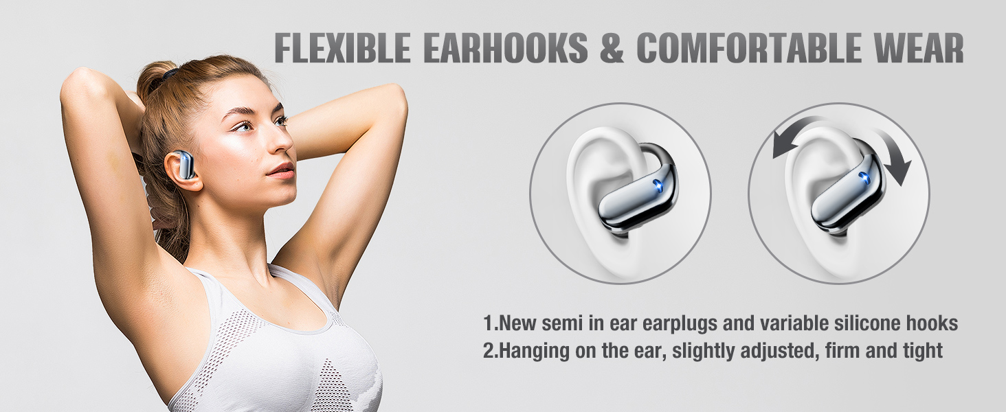 Sport Wireless Earbuds, Bluetooth 5.4 Headphones with ENC and AI Noise Cancellation