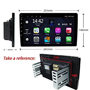 Binize Double Din Android Car Stereo 10.1 Inch Touch Screen Car