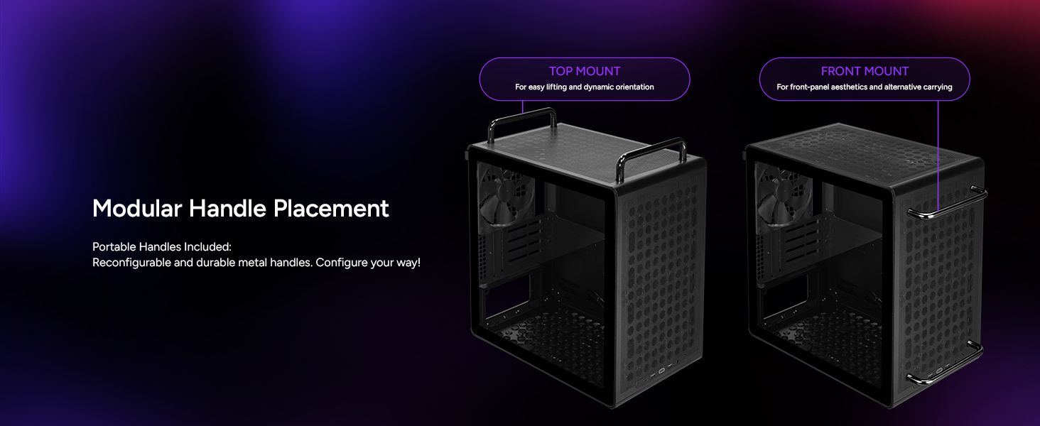Cooler Master QUBE 340 Micro-ATX Compact -Tower PC Case  - Black