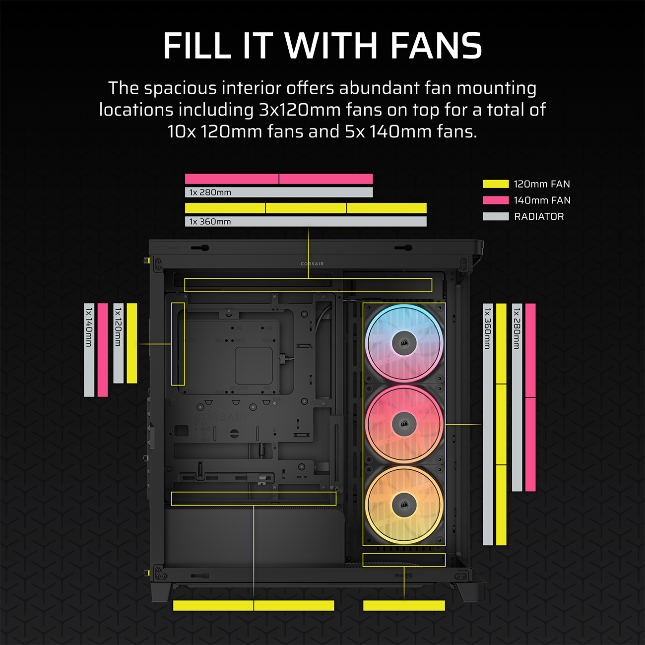 CORSAIR FRAME 4500X RS-R ARGB Panoramic Glass Mid-Tower PC Case - White