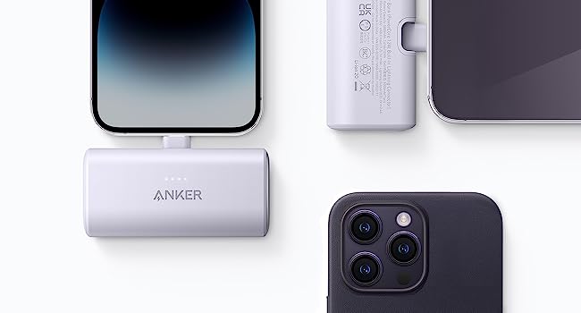 Anker Nano Power Bank with Built-in Lightning Connector, Portable Charger  5,000mAh MFi Certified 12W, Compatible with iPhone 14/14 Pro / 14 Plus / 14  Pro Max, iPhone 13 and 12 Series Blue 