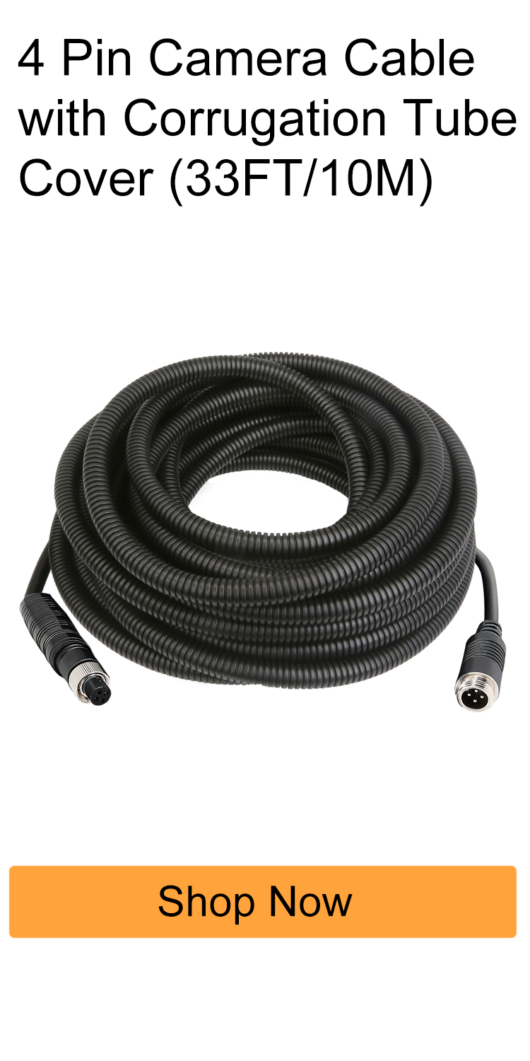 4 Pin Camera Cable with Corrugation Tube Cover