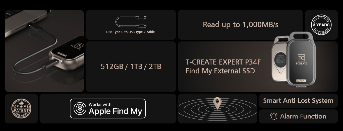 Team Group EXPERT P34F Find My External SSD