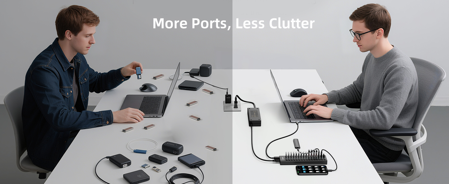 16-Port Powered USB Hub