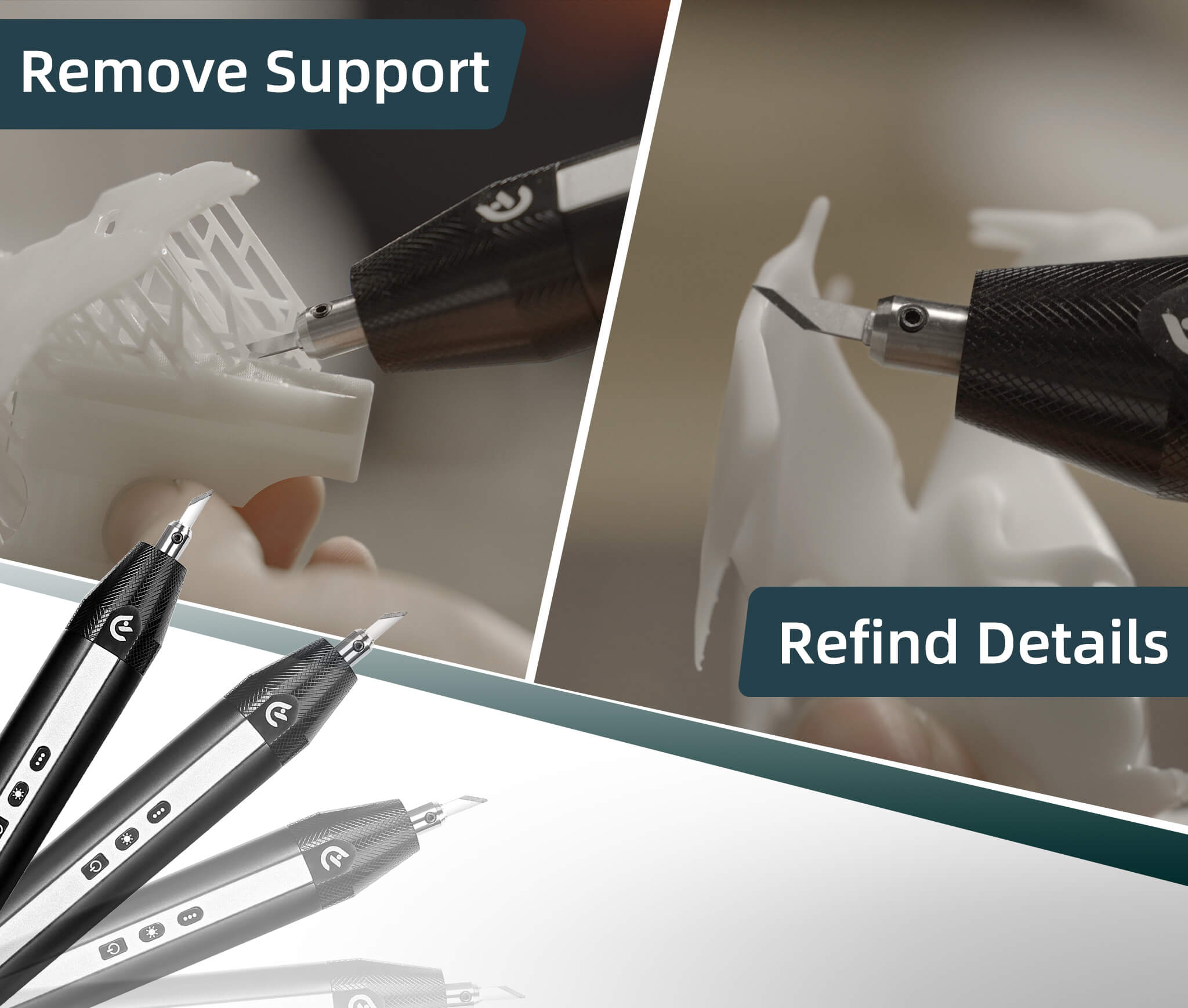 Effortless 3D Print Support Removal & Fine Repair