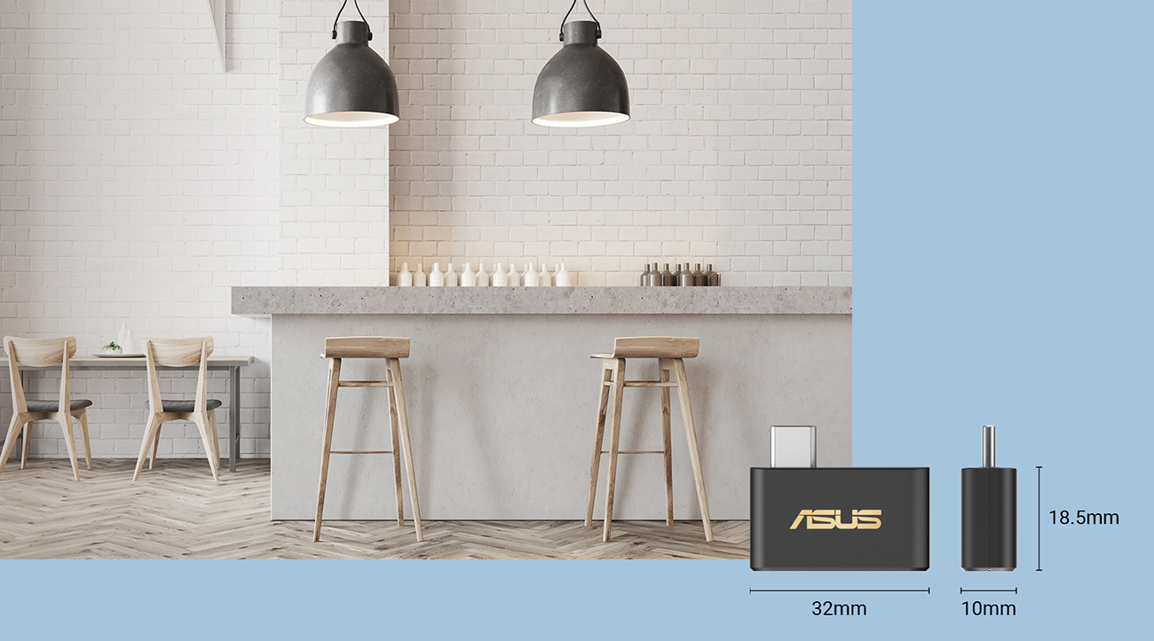 ASUS USB-BE93 Mini Tri-band BE6500 Wi-Fi 7 Mini USB Adapter