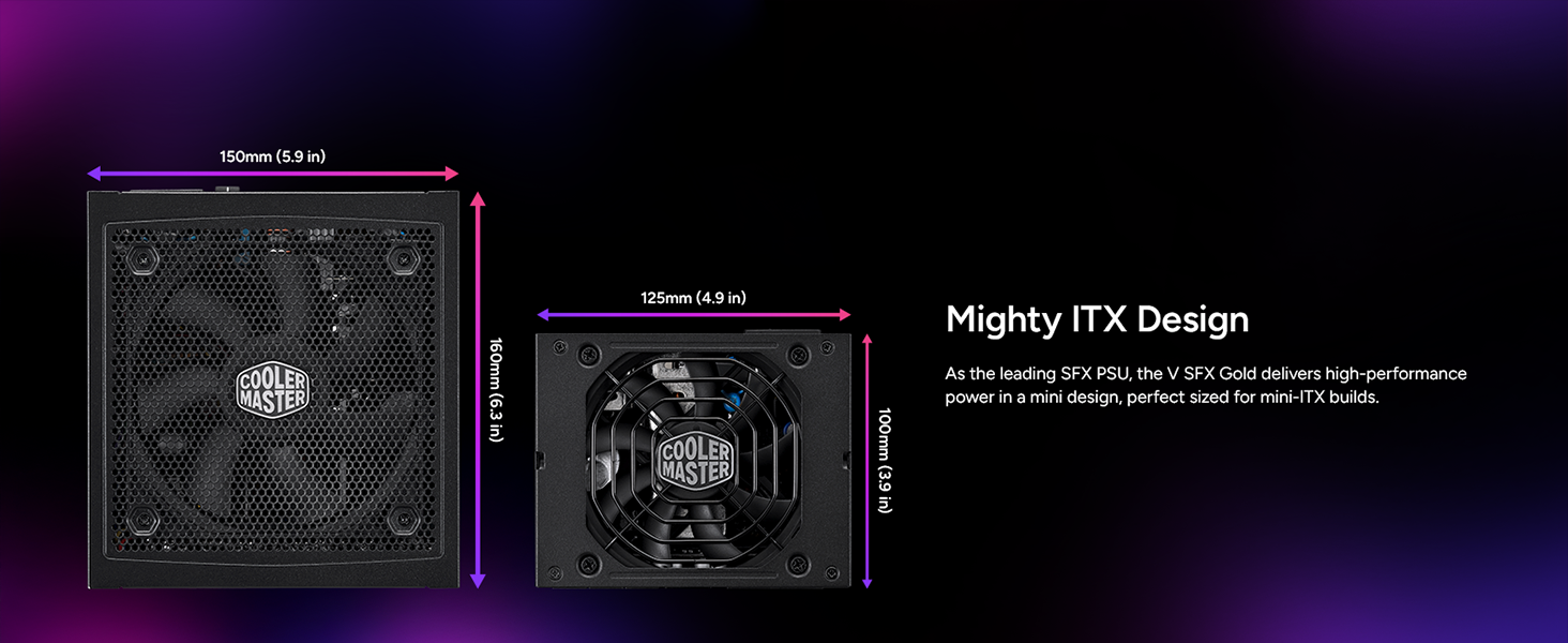 Cooler Master V750 SFX Gold 750W Fully Modular Power Supply Black