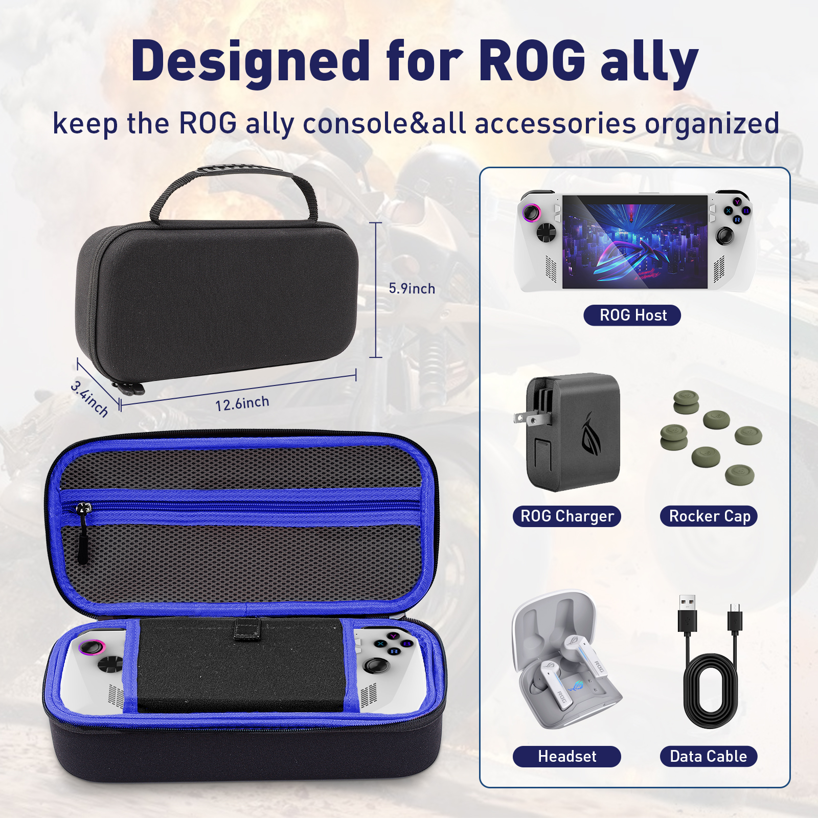 This carry bag is designed for ROG ally, makes the console and all the accessories tidy.
