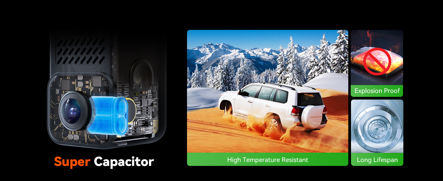dash cam with super capacitor