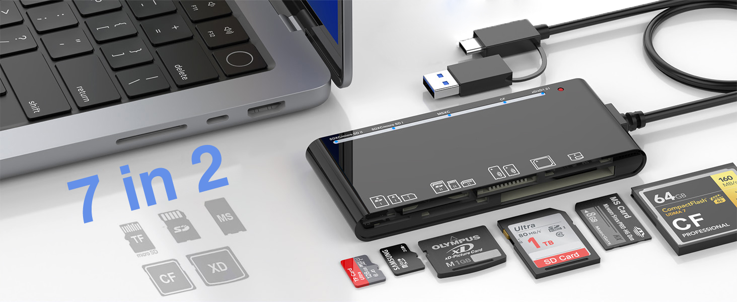 USB 3.0/USB C Multi SD Card Reader