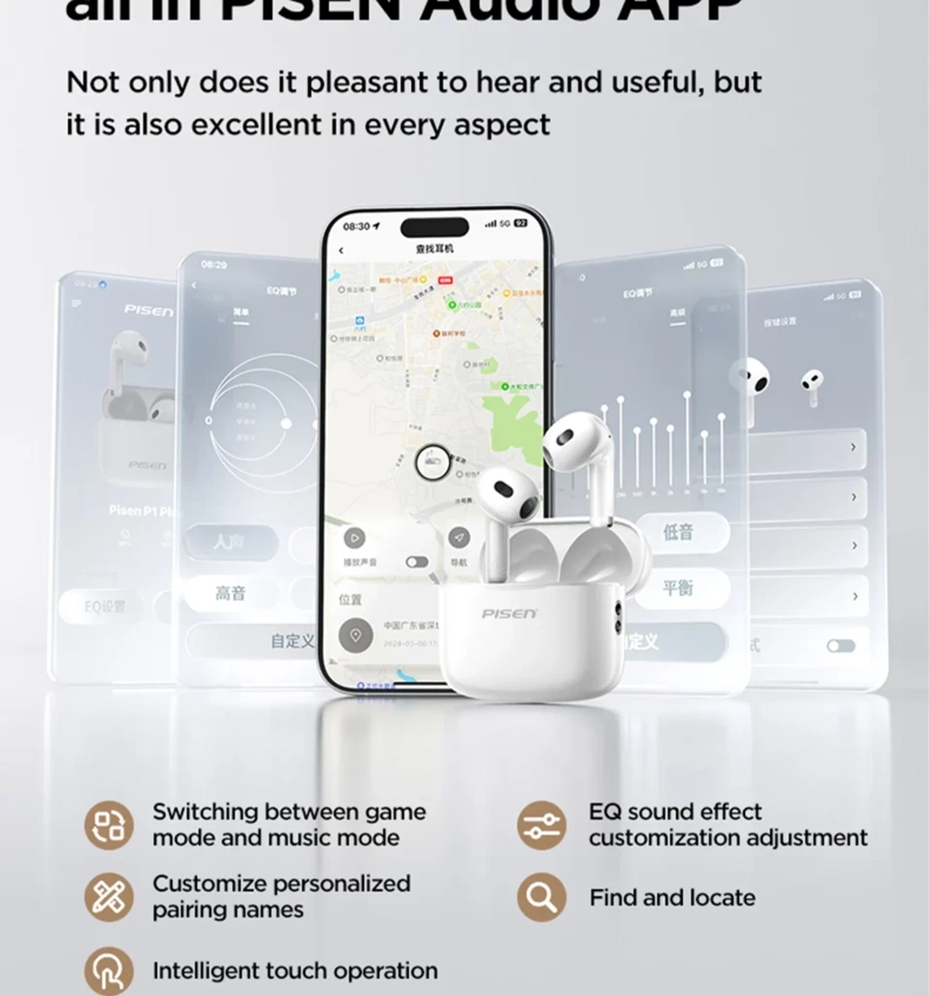 PISEN  BHD-TW6 P1 Plus TWS Headset
