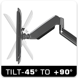 MOUNTUP Dual Monitor Stand, Fully Adjustable Gas Spring Dual Monitor Mount, Monitor Desk Mount with