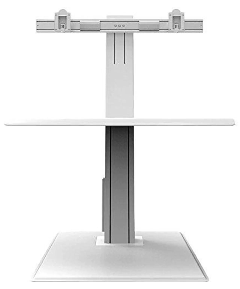 Humanscale QuickStand Eco W Manual Rectangular Adjustable Standing Portable Desk for Dual Monitors