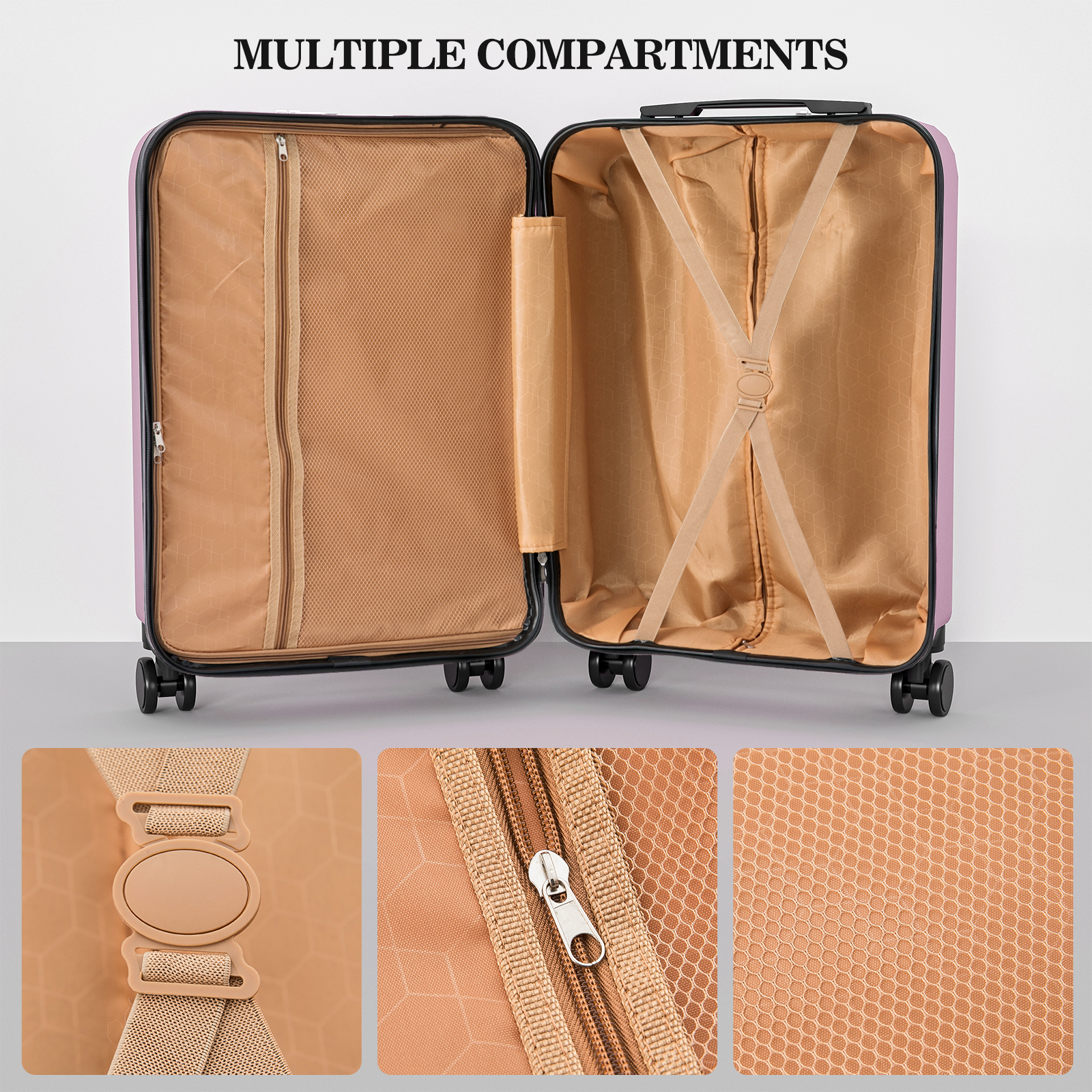 luggage sets 4 piece      4 piece suitcase set      spinner luggage set      hardshell luggage