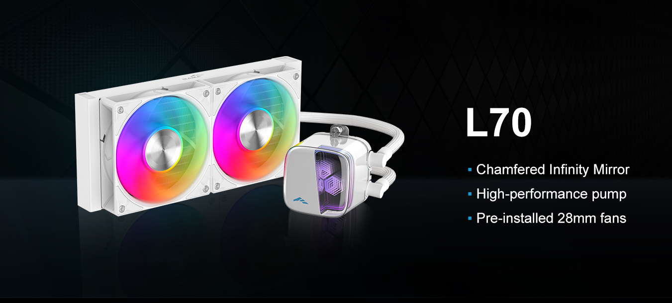 SAMA L70 240mm Liquid CPU Cooler AIO Cooler White