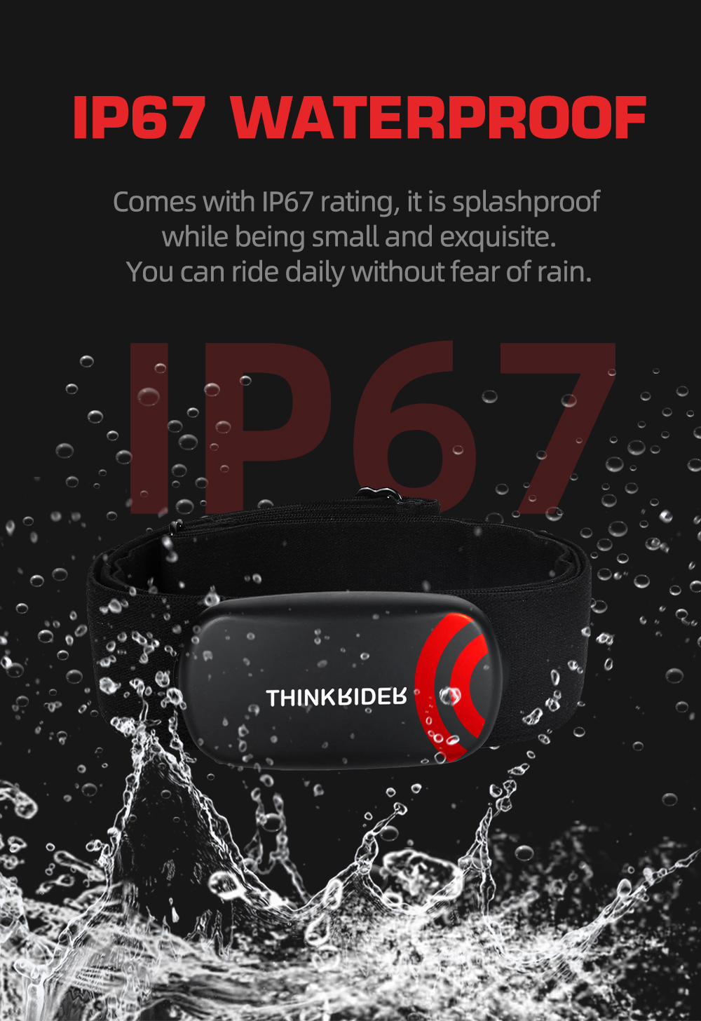 Heart Rate Monitor Chest Strap, waterproof, compatible with mobile devices/PC/watch (with