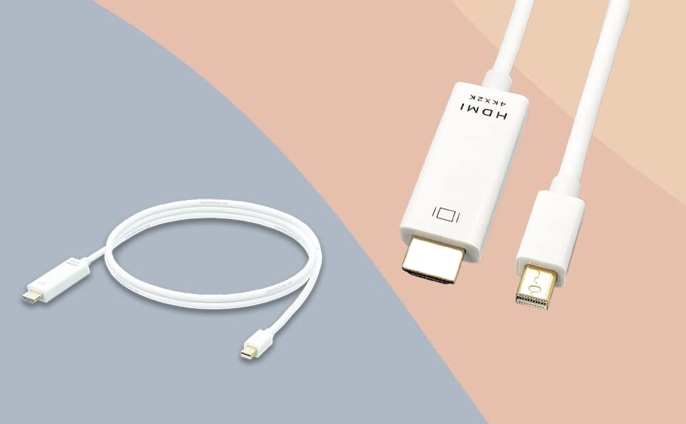 SatelliteSale Uni-Directional Mini DisplayPort to HDMI White Gold Plated Cable