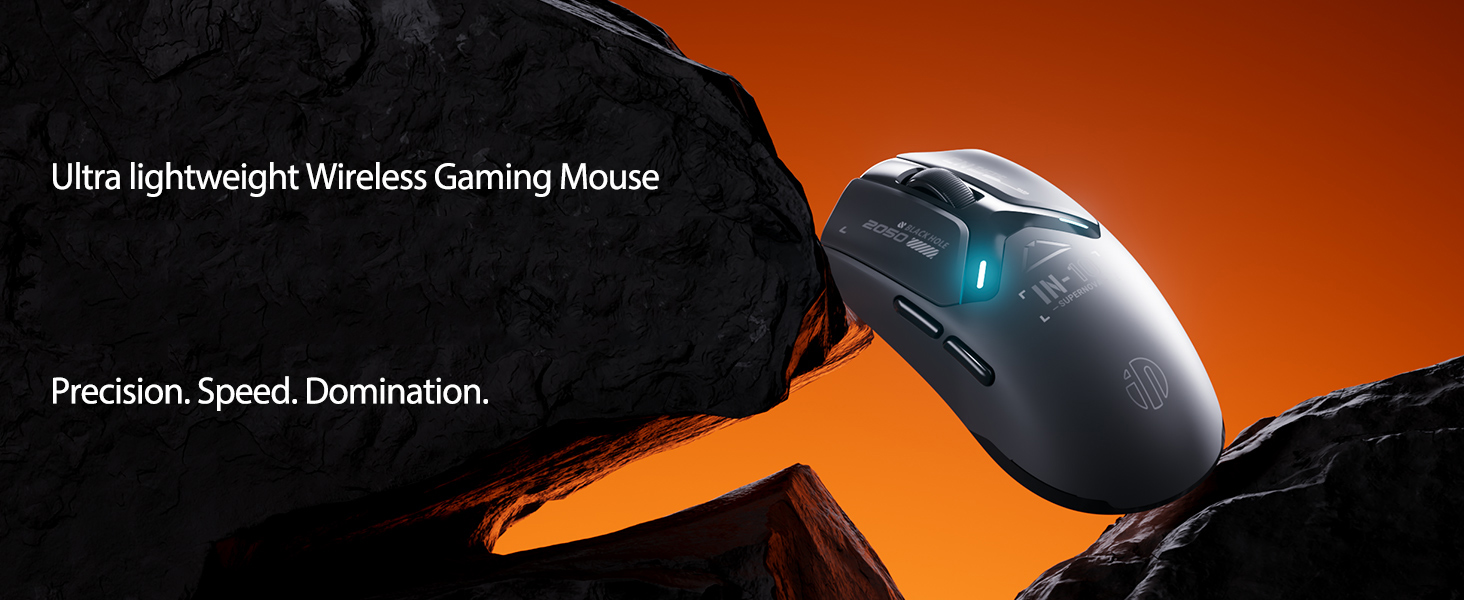 Superlight Wireless Gaming Mouse, 60g Lightweight, 8K Polling Rate, up to 26,000 DPI, Tri-Mode Bluet
