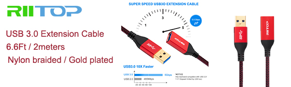 usb 3.0 extension cable  cord 6.6ft