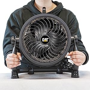 Caterpillar® CF-HVD-9AC-BLK 9 inch High-Velocity Drum Fan
