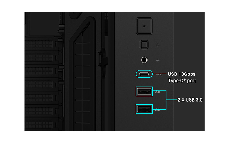 ASUS A32 PLUS Black ATX gaming PC case