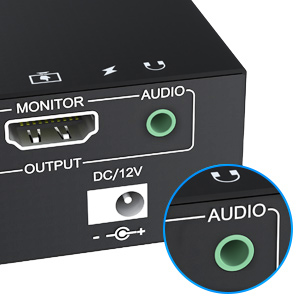 With audio function This KVM switch design with audio for audio device, such as power amplifier, hea