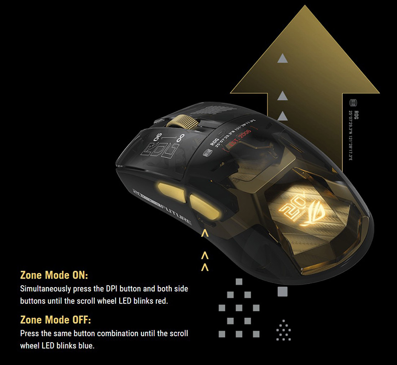 ASUS ROG 20th Edition Harpe II Extreme Wireless Esports Gaming Mouse