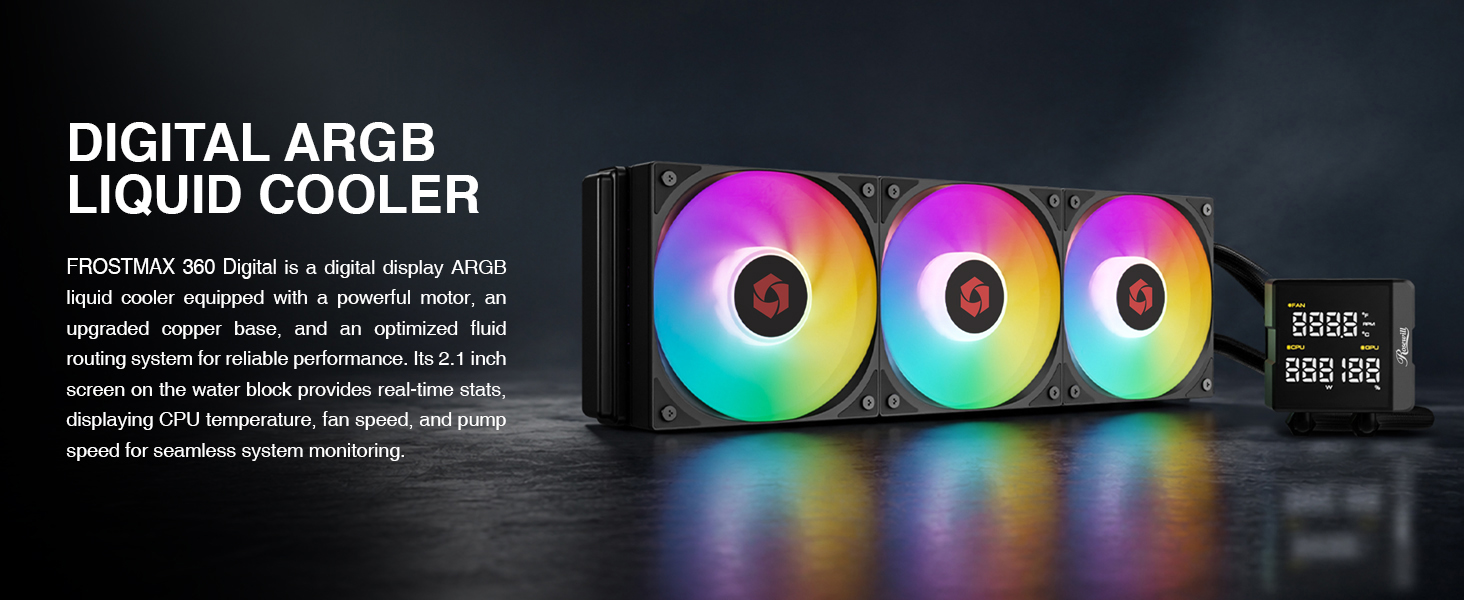Rosewill FROSTMAX 360mm Digital ARGB AIO CPU Cooler