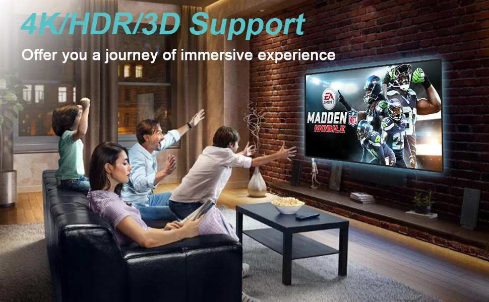 4K HDMI Splitters for Dual Monitors Supports 3D Full HD 1080P Aluminum
