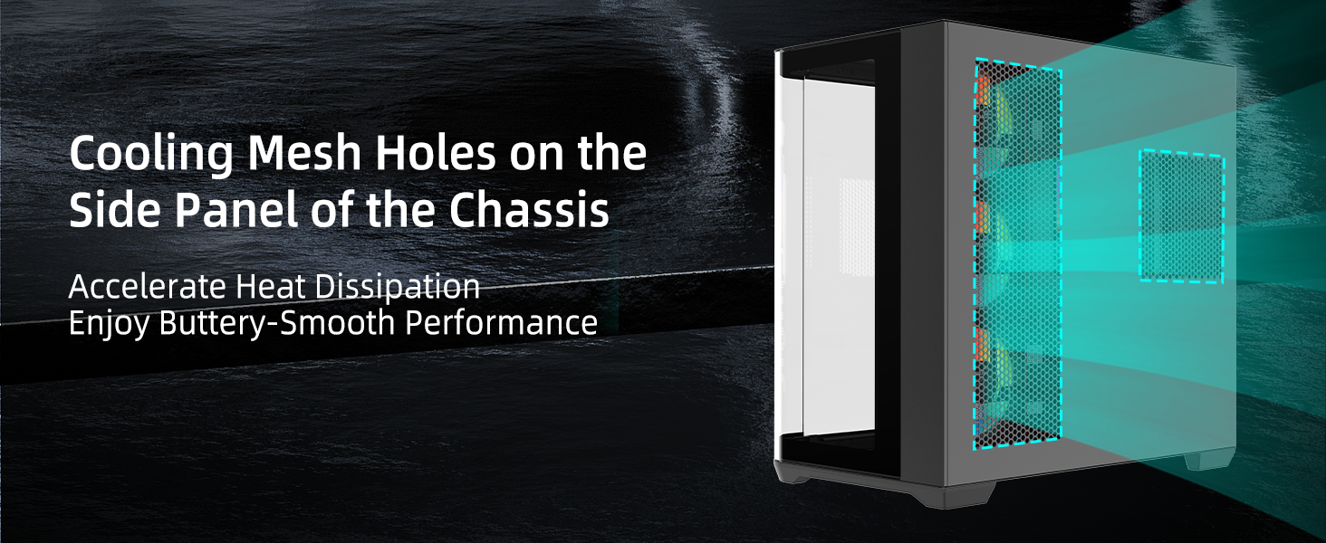 Rosewill ACA503B ATX Mid-Tower PC Gaming Case 5