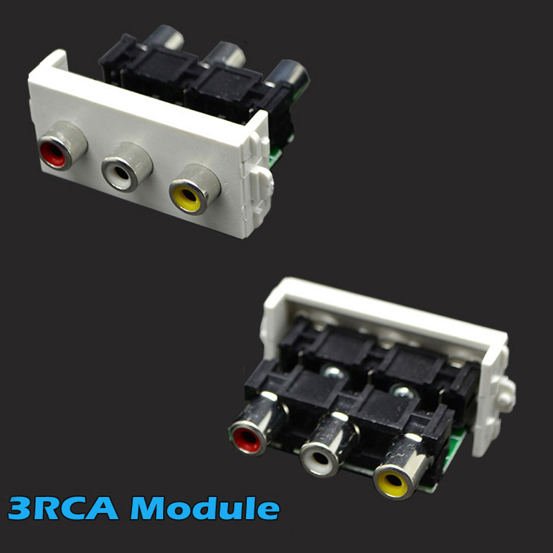 wall plate 3 rca module