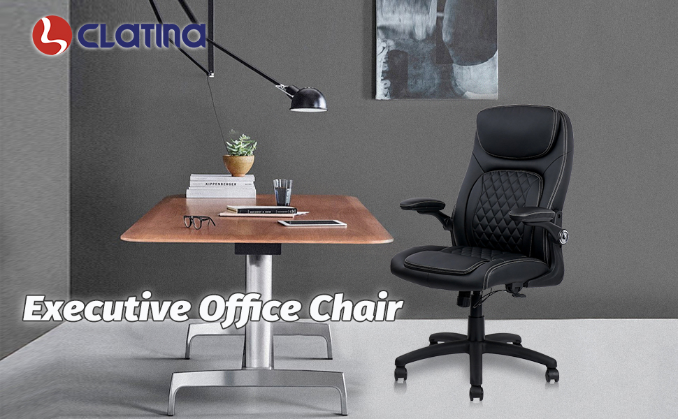 PU Leather with Adjustable Flip-up Armrests