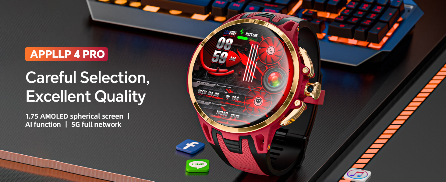 Unlocked 4G Smart Watch SIM Card Slot GPS Tracker