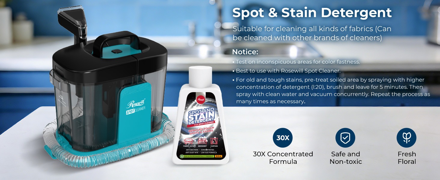 Rosewill Multi-Purpose Portable Carpet and Upholstery Spot Cleaner - Teal