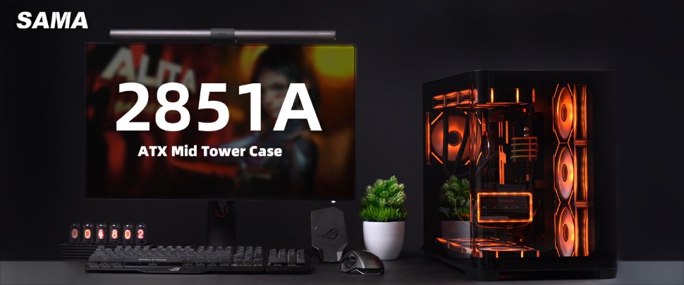 SAMA 2851 ATX Mid-Tower PC Gaming Case