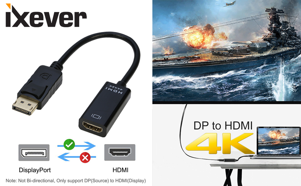 display port to hdmi adapter 4K