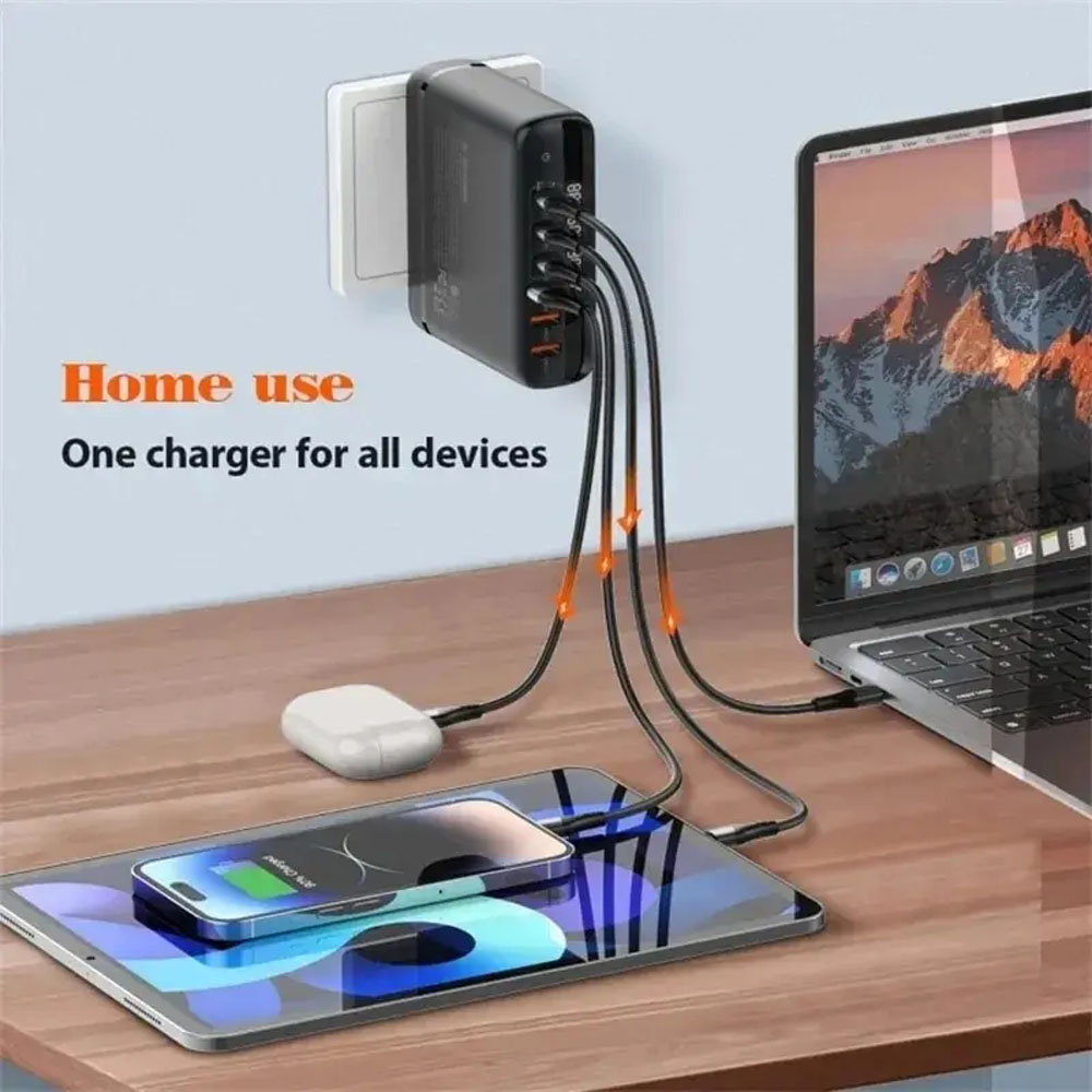 6 Port USB C Charger 140W