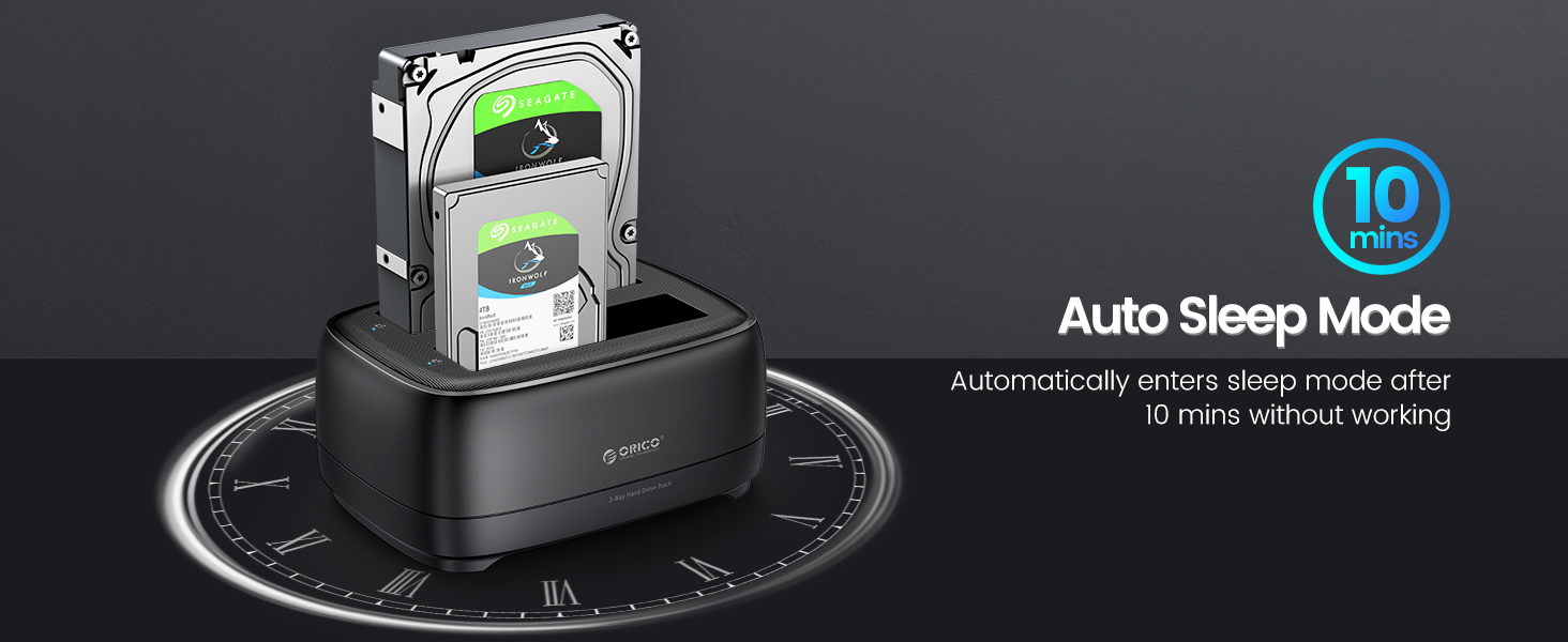 ORICO Dual Bay Hard Drive Bay Docking Station USB 3.0 to SATA III for 3.5inch HDD