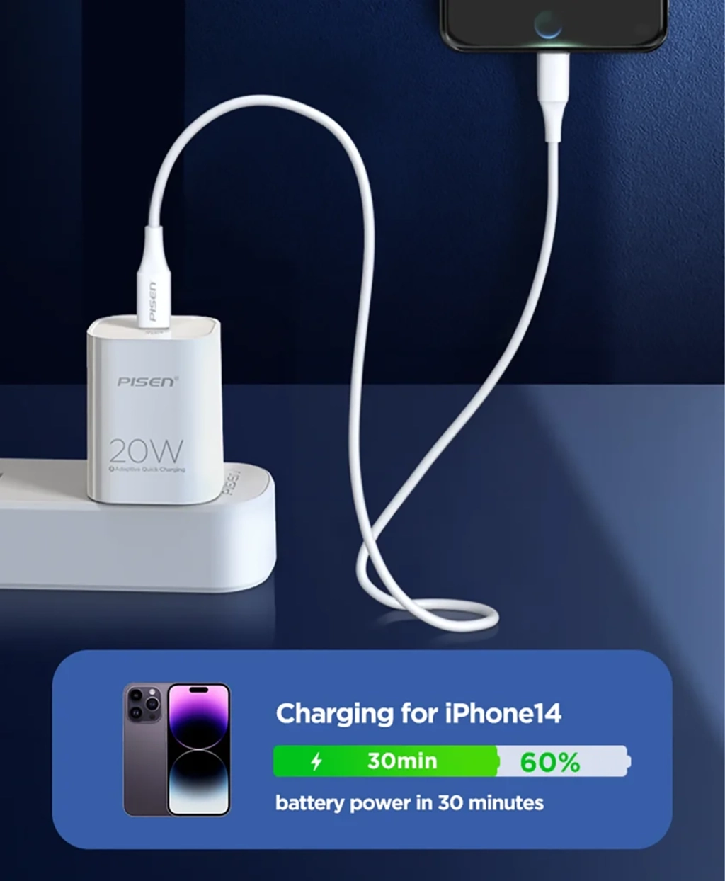 PISEN TS-C135A Quick USB-C 20W Fast Wall Charger