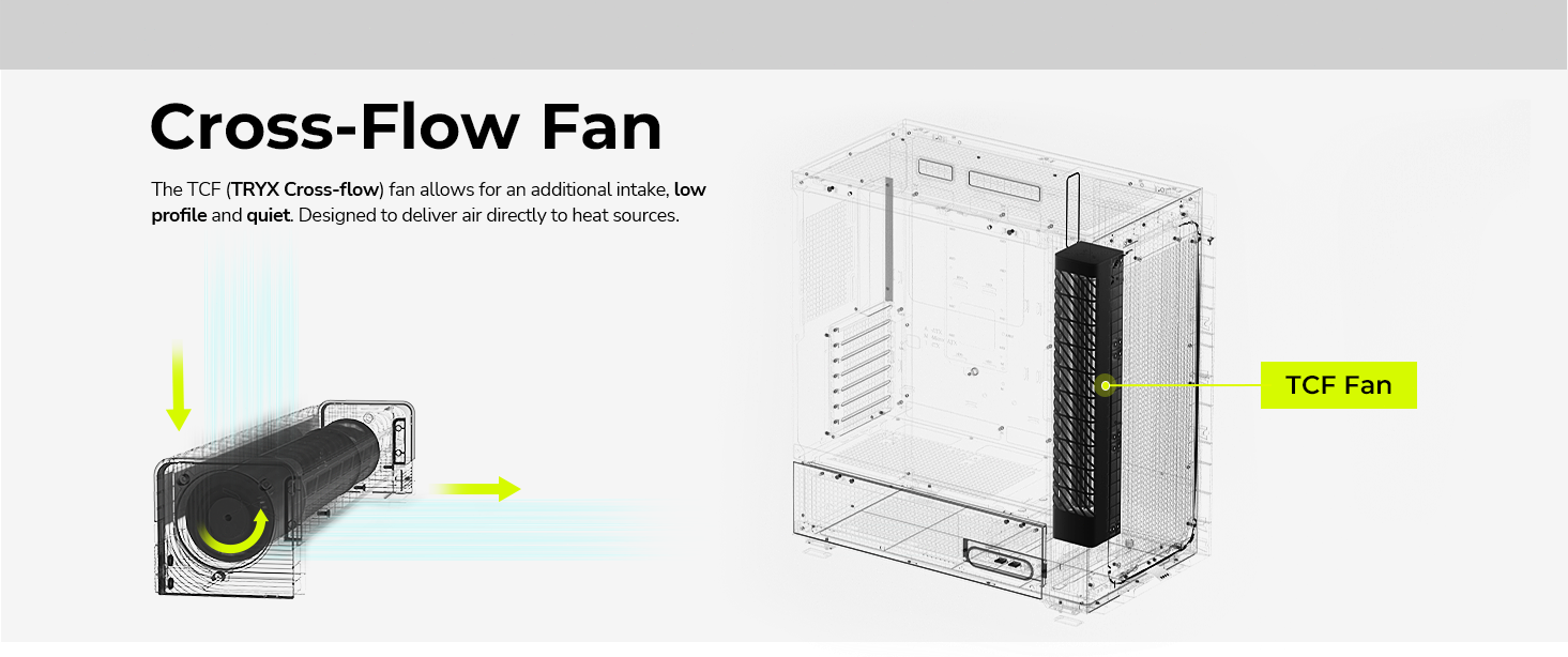 TRYX FLOVA Pink Mid-Tower Fabric Crafted ATX PC Case Cross Flow Fan Quiet Operation
