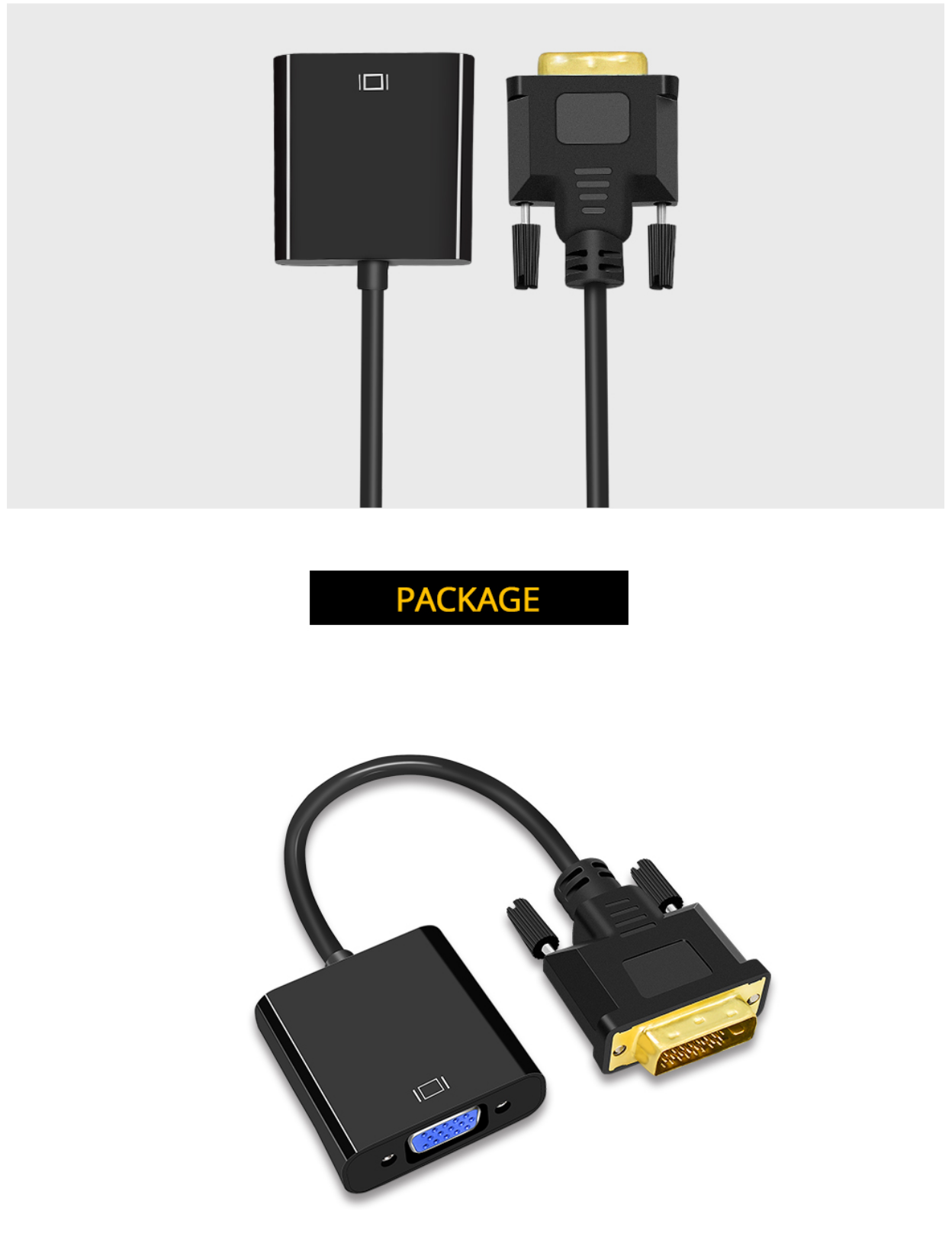 Estone Dvi To Vga Adapter Dvi 24 1 Dvi D Dual Link To Vga Male To