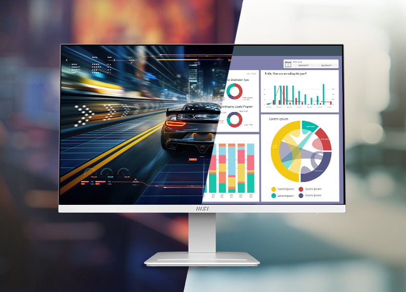 MSI PRO MP273W E14A Full HD monitor for both work and gaming 