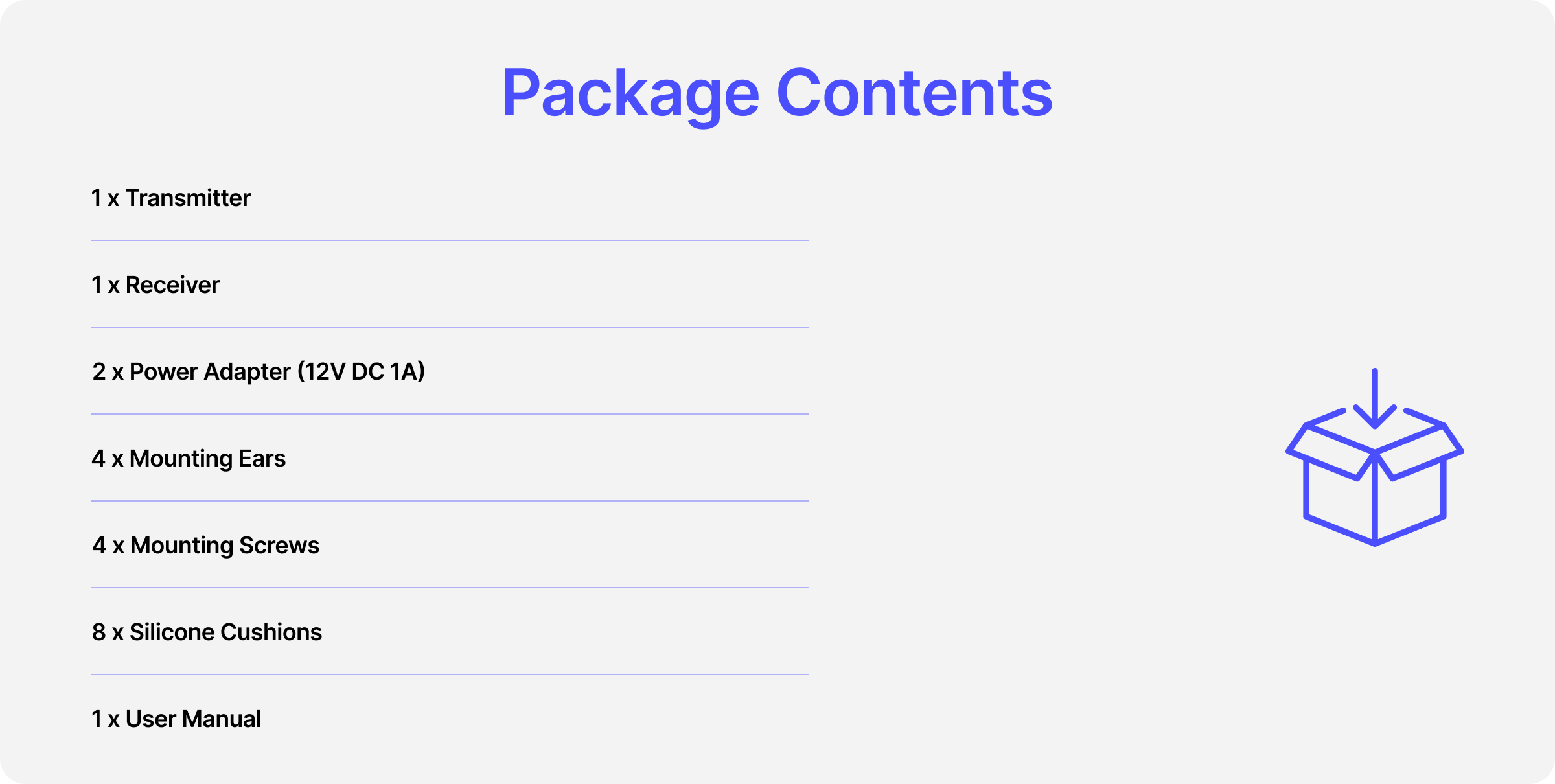 package contents