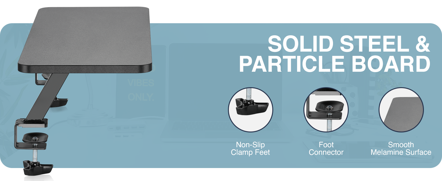 monitor riser, desk shelf, monitor stand, clamp-on shelf, ergonomic riser, space-saving shelf