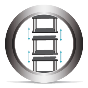 4 Tier/Shelf Audio Stand Open Air Storage, Modular Design, Sturdy, Compatible With Bose, P