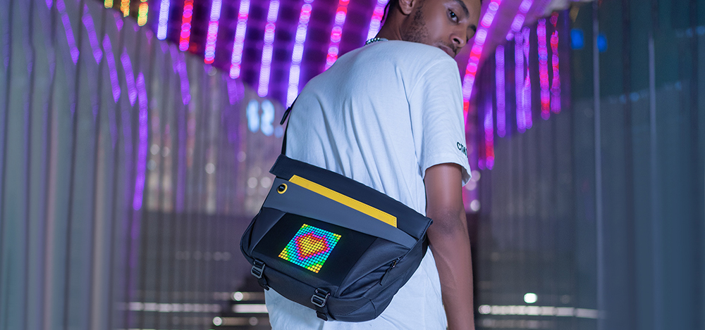 Divoom Sling Bag-V Customizable Pixel Art Fashion Design Outdoor Sport  Waterproof Mens and Women's Messenger Bag