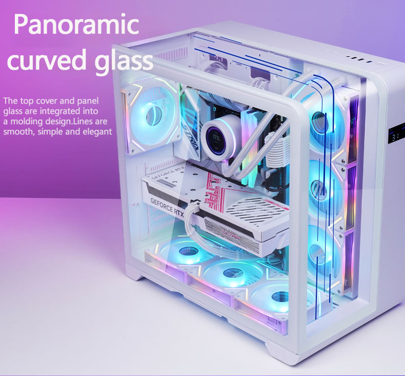 Panoramic curved glass